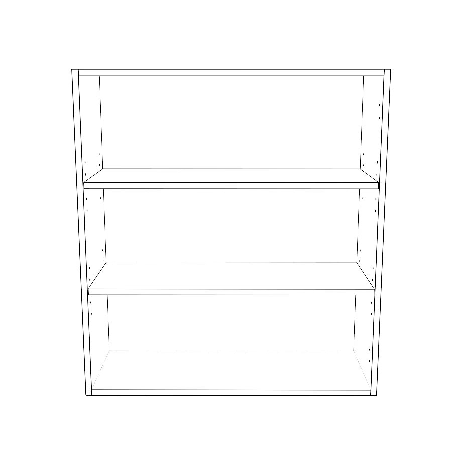 31" Wide x 34" High Wall Cabinet - Thermofoil Doors