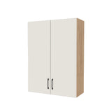 31" Wide x 42" High Wall Cabinet - (Hardrock Maple Melamine Boxes - Flat Panel Doors)