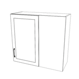 32" Wide 30" High Blind Corner Wall Cabinet - Door on Right/Left Side - Thermofoil Doors