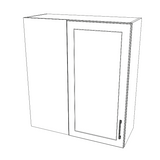 32" Wide 36" High Blind Corner Wall Cabinet - Door on Right Side - Painted Doors