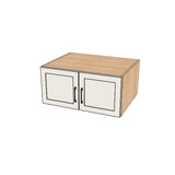 32" Wide x 15" High x 24" Deep Fridge/Stove Cabinet - (Hardrock Maple Melamine Boxes - Painted Doors)