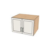 32" Wide x 21" High x 24" Deep Fridge/Stove Cabinet - (Hardrock Maple Melamine Boxes - Thermofoil Doors)