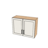 32" Wide x 24" High Fridge/Stove Cabinet - (Hardrock Maple Melamine Boxes - Thermofoil Doors)