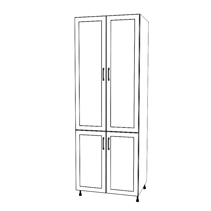 32" Wide Tall Pantry Cabinet - Thermofoil Doors