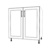 32" Wide Base Cabinet - Painted Doors - Sink Cabinet - No Back