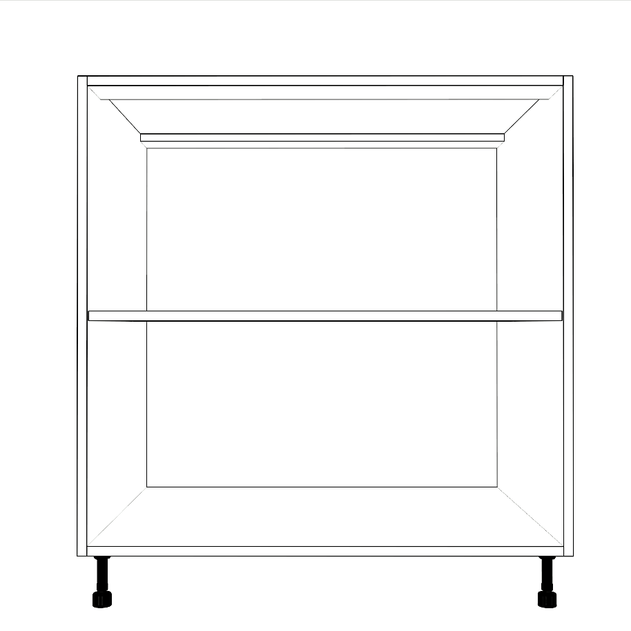 32" Wide Base Cabinet - Painted Doors
