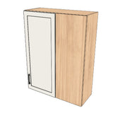 32" Wide 42" High Blind Corner Wall Cabinet - Door on Right/Left Side - (Hardrock Maple Melamine Boxes - Thermofoil Doors)