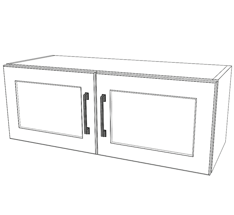 32" Wide x 12" High Fridge Cabinet - Painted Doors