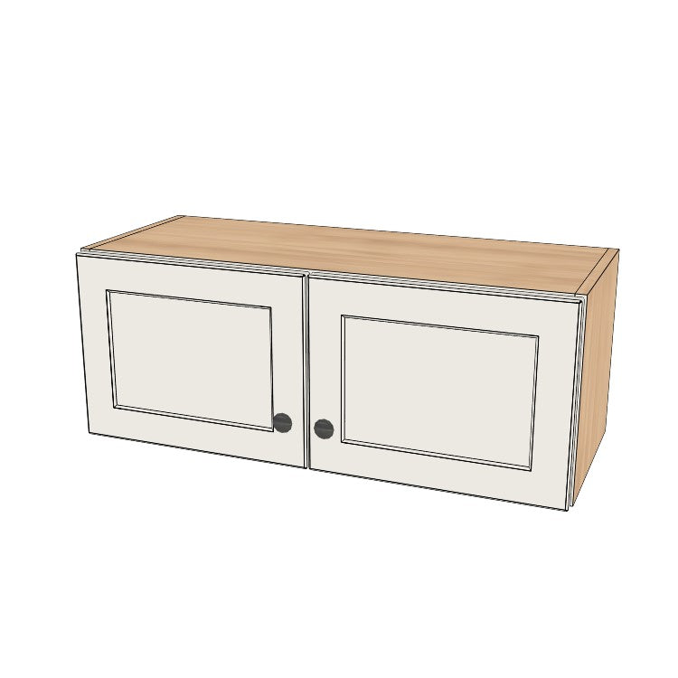 32" Wide x 12" High Wall Cabinet - (Hardrock Maple Boxes - Thermofoil Doors)