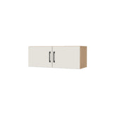 32" Wide x 12" High Fridge/Stove Cabinet - (Hardrock Maple Melamine Boxes - Flat Panel Doors)