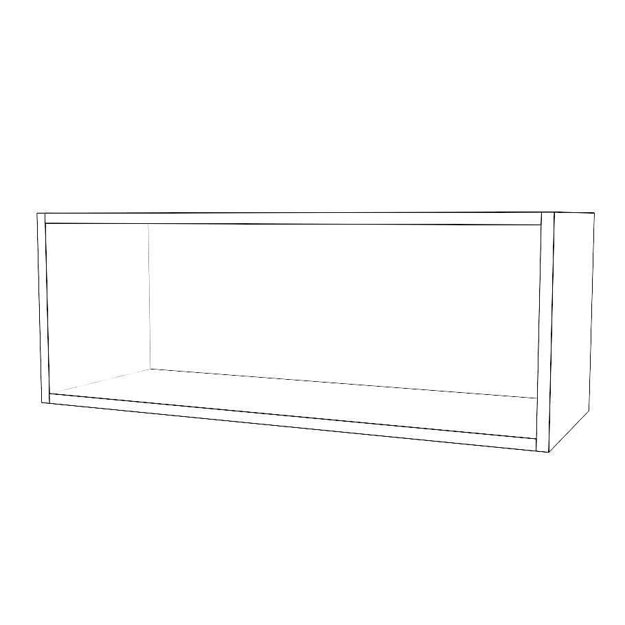 32" Wide x 12" High Fridge Cabinet - Thermofoil Doors