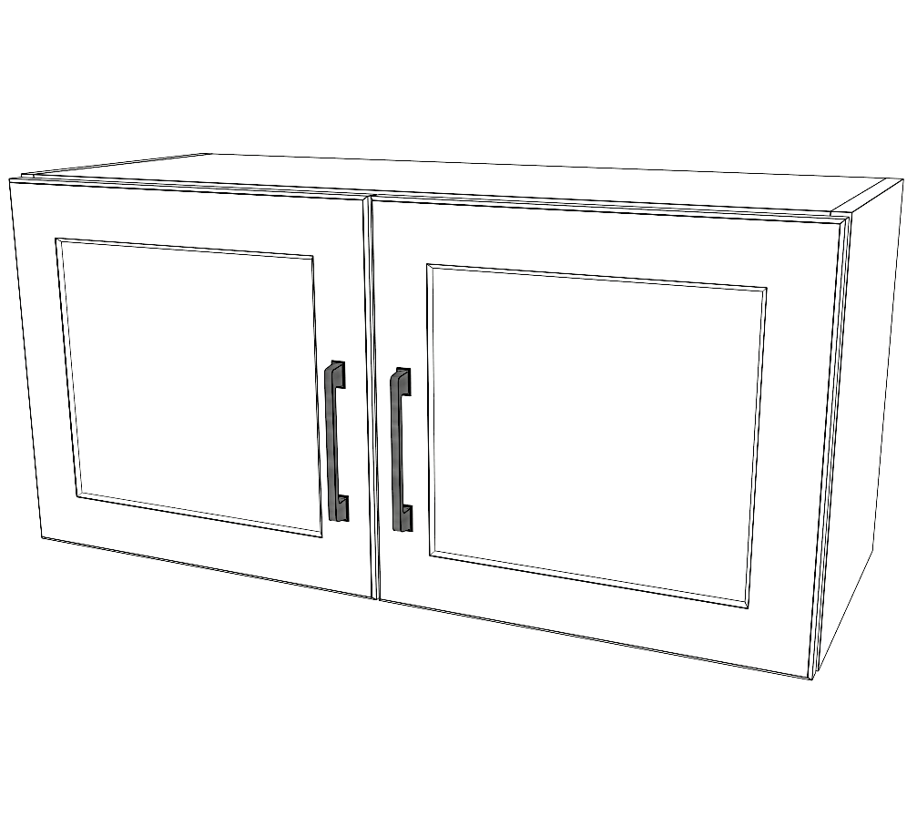 32" Wide x 15" High Fridge Cabinet - Thermofoil Doors