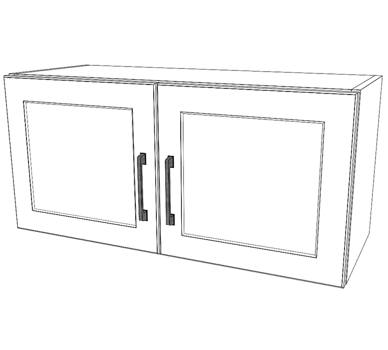 32" Wide x 15" High Fridge Cabinet - Thermofoil Doors