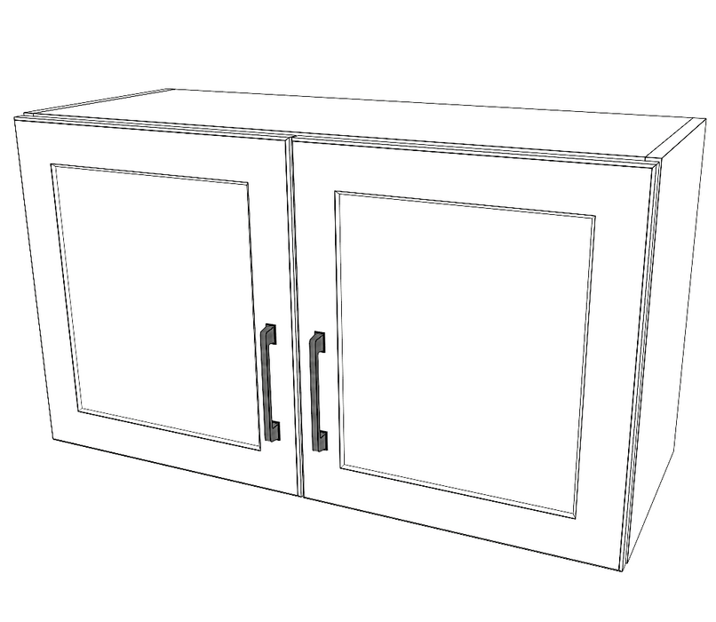 32" Wide x 18" High Fridge Cabinet - Thermofoil Doors