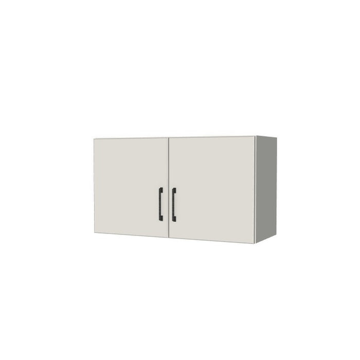 32" Wide x 18" High Fridge/Stove Cabinet - (White Melamine Boxes - Flat Panel Doors)