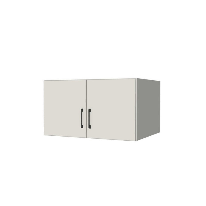 32" Wide x 18" High x 24" Deep Fridge/Stove Cabinet - (White Melamine Boxes - Flat Panel Doors)