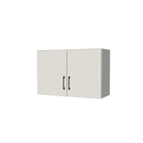 32" Wide x 21" High Fridge/Stove Cabinet - (White Melamine Boxes - Flat Panel Doors)