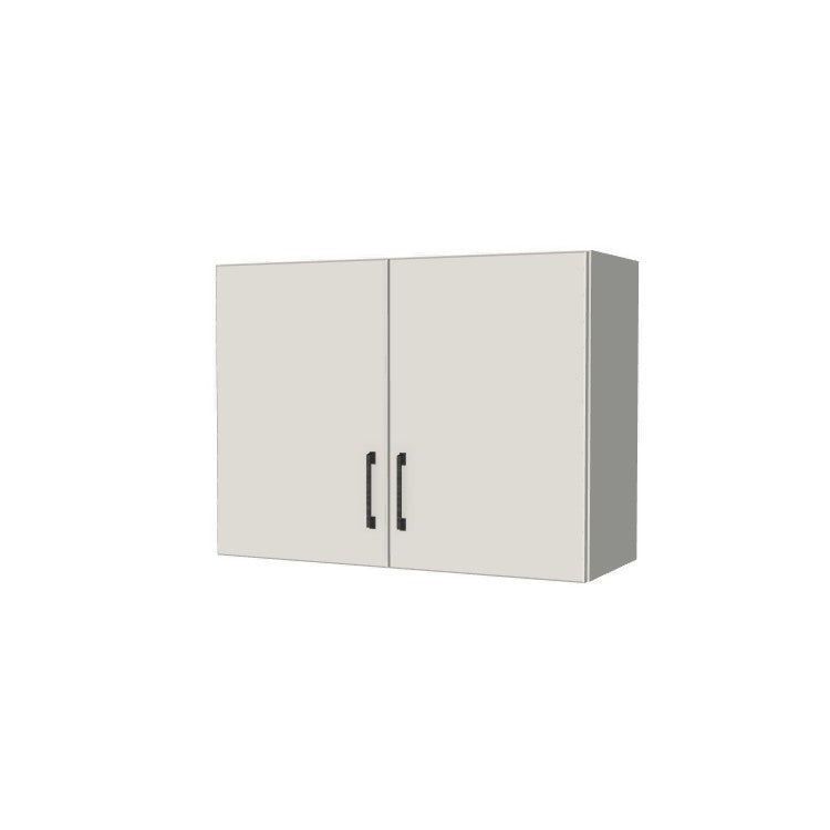 32" Wide x 24" High Fridge/Stove Cabinet - (White Melamine Boxes - Flat Panel Doors)