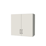 32" Wide x 30" High Wall Cabinet - (White Melamine Boxes - Flat Panel Doors)