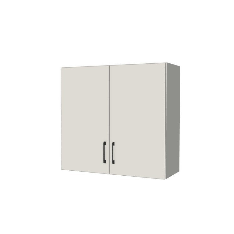 32" Wide x 30" High Fridge/Stove Cabinet - (White Melamine Boxes - Flat Panel Doors)