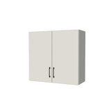 32" Wide x 30" High Fridge/Stove Cabinet - (White Melamine Boxes - Flat Panel Doors)