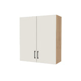 32" Wide x 36" High Wall Cabinet - (Hardrock Maple Melamine Boxes - Flat Panel Doors)
