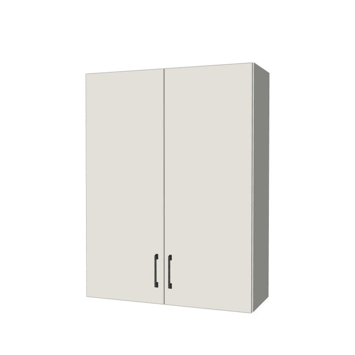 32" Wide x 42" High Wall Cabinet - (White Melamine Boxes - Flat Panel Doors)