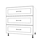 33" Wide Drawer Cabinet - Painted Doors