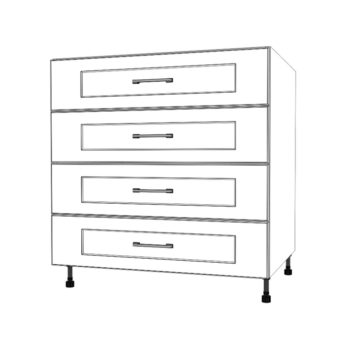 33" Wide Drawer Cabinet - Painted Doors