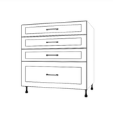 33" Wide Drawer Cabinet - Thermofoil Doors