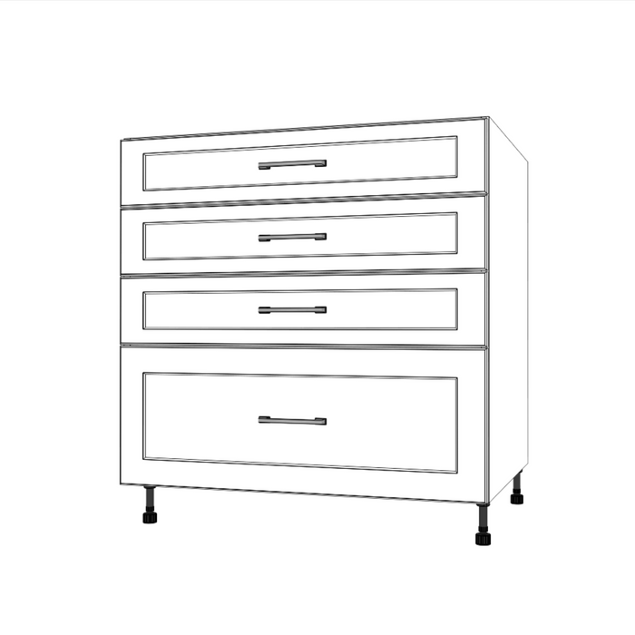 33" Wide Drawer Cabinet - Painted Doors