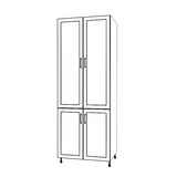33" Wide Tall Pantry Cabinet - Painted Doors