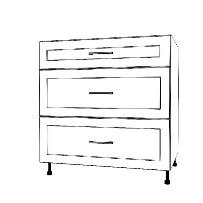 33" Wide Drawer Cabinet - Painted Doors