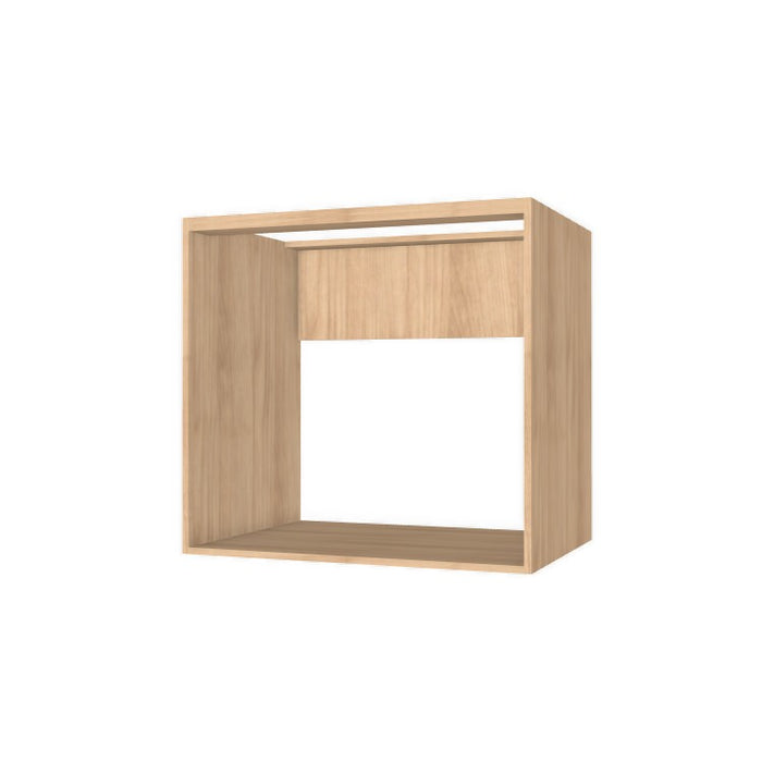 33" Wide Base Cabinet - Sink Cabinet - No Back - (Hardrock Maple Melamine Boxes - Flat Panel Doors)