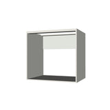 33" Wide Base Cabinet - Sink Cabinet - No Back - (White Melamine Boxes - Flat Panel Doors)