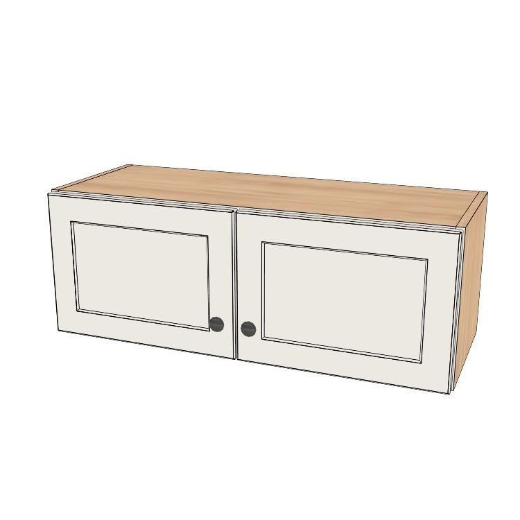 33" Wide x 12" High Wall Cabinet - (Hardrock Maple Boxes - Painted Doors)