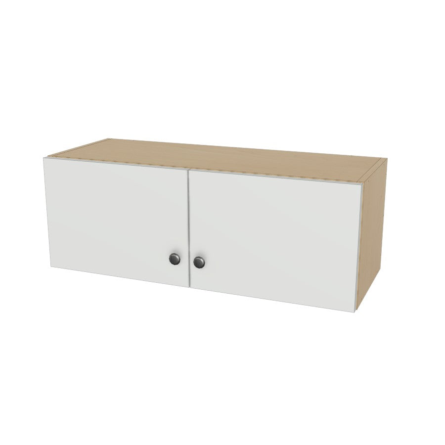 33" Wide x 12" High Wall Cabinet - (Hardrock Maple Boxes - Flat Panel Doors)