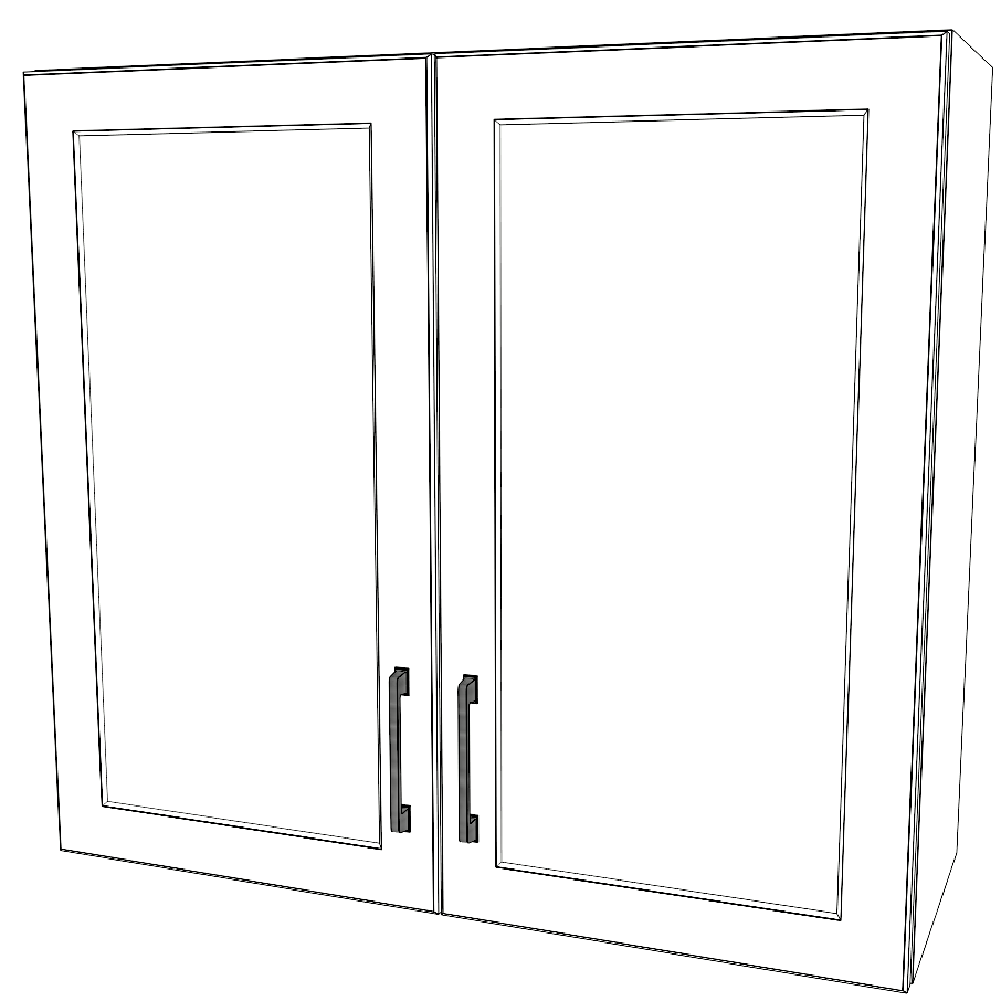 33" Wide x 30" High Wall Cabinet - Painted Doors