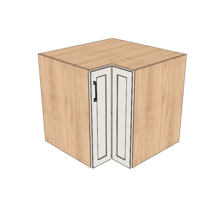33x33" L Shape Base Corner Cabinet - (Hardrock Maple Melamine Boxes - Painted Doors)