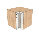 33x33" L Shape Base Corner Cabinet - (Hardrock Maple Melamine Boxes - Painted Doors)