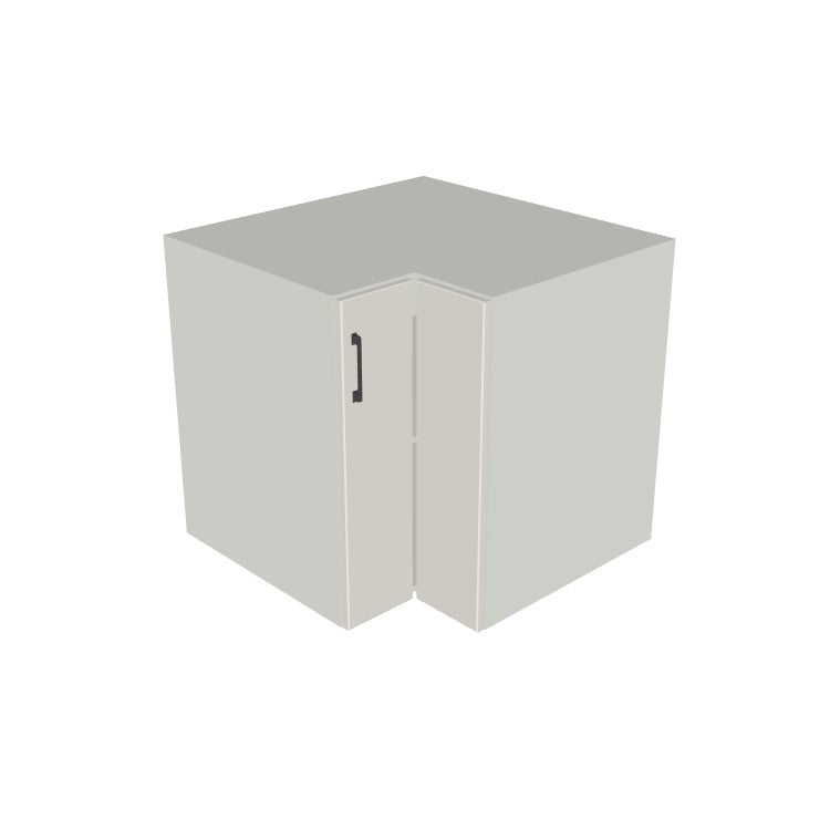 33x33" L Shape Base Corner Cabinet - (White Melamine Boxes - Flat Panel Doors)