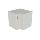 33x33" L Shape Base Corner Cabinet - (White Melamine Boxes - Flat Panel Doors)