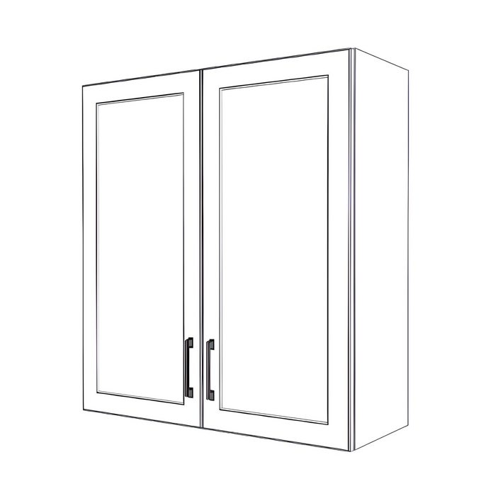 33" Wide x 36" High Wall Cabinet - Painted Doors