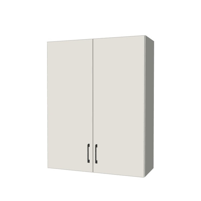 33" Wide x 42" High Wall Cabinet - (White Melamine Boxes - Flat Panel Doors)