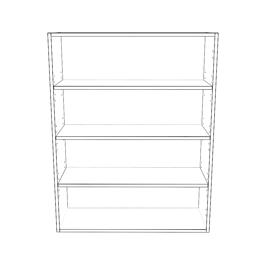 33" Wide x 42" High Wall Cabinet - Thermofoil Doors