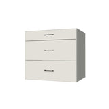 34" Wide Drawer Cabinet - (White Melamine Boxes - Flat Panel Doors)