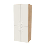 34" Wide Tall Pantry Cabinet - (Hardrock Maple Melamine Boxes - Flat Panel Doors) 24 D