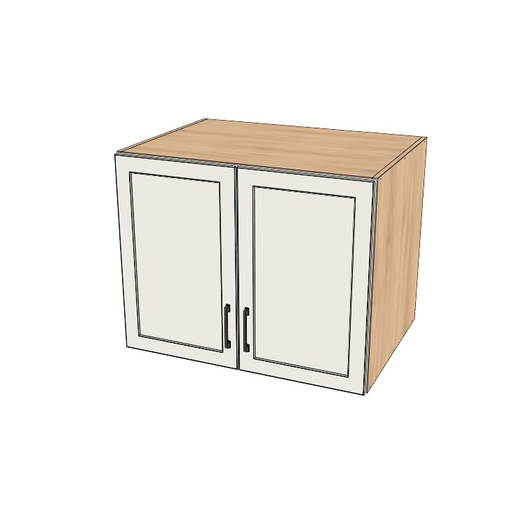 34" Wide x 27" High x 24" Deep Fridge/Stove Cabinet - (Hardrock Maple Melamine Boxes - Painted Doors)