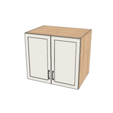 34" Wide x 30" High x 24" Deep Fridge/Stove Cabinet - (Hardrock Maple Melamine Boxes - Painted Doors)