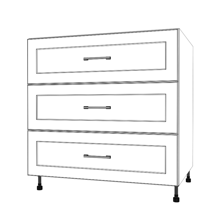 34" Wide Drawer Cabinet - Thermofoil Doors